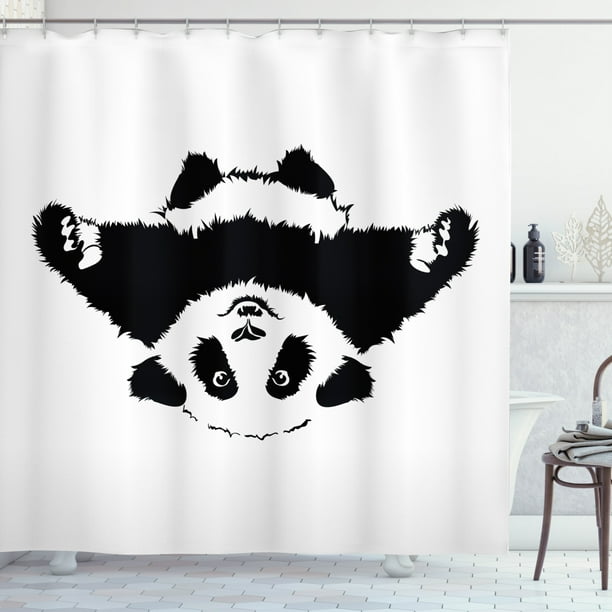 Animal Fabric Shower Curtain set Caroon Panda Bathroom Curtain With Hooks 71Inch Animal Fabric Shower Curtain set Caroon Panda Bathroom Curtain With Hooks 71Inch